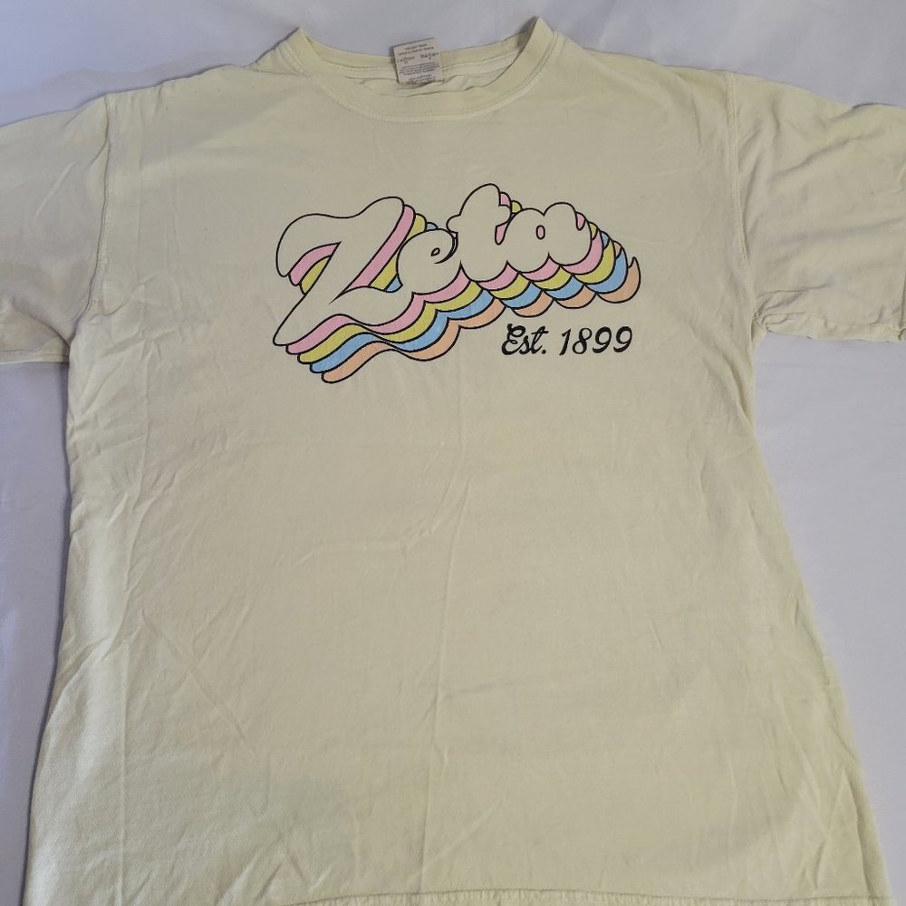 Zeta Est. 1899 Cream T-shirt (Size L)